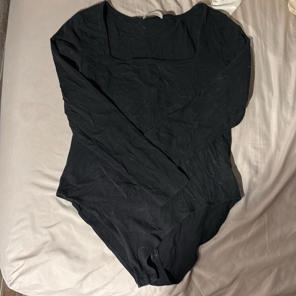 Long sleeve square neck body suit